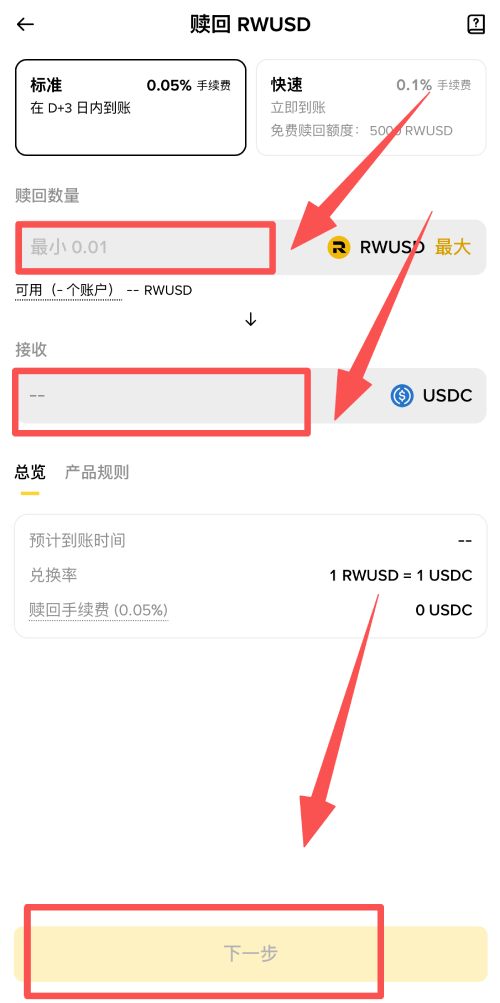 币安RWUSD赎回