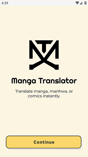 Manga Translator安卓启动界面