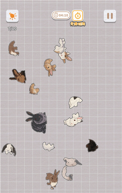 挤在一起的兔兔