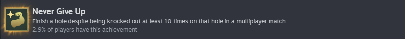 《超级高尔夫大乱斗》永不放弃成就指南