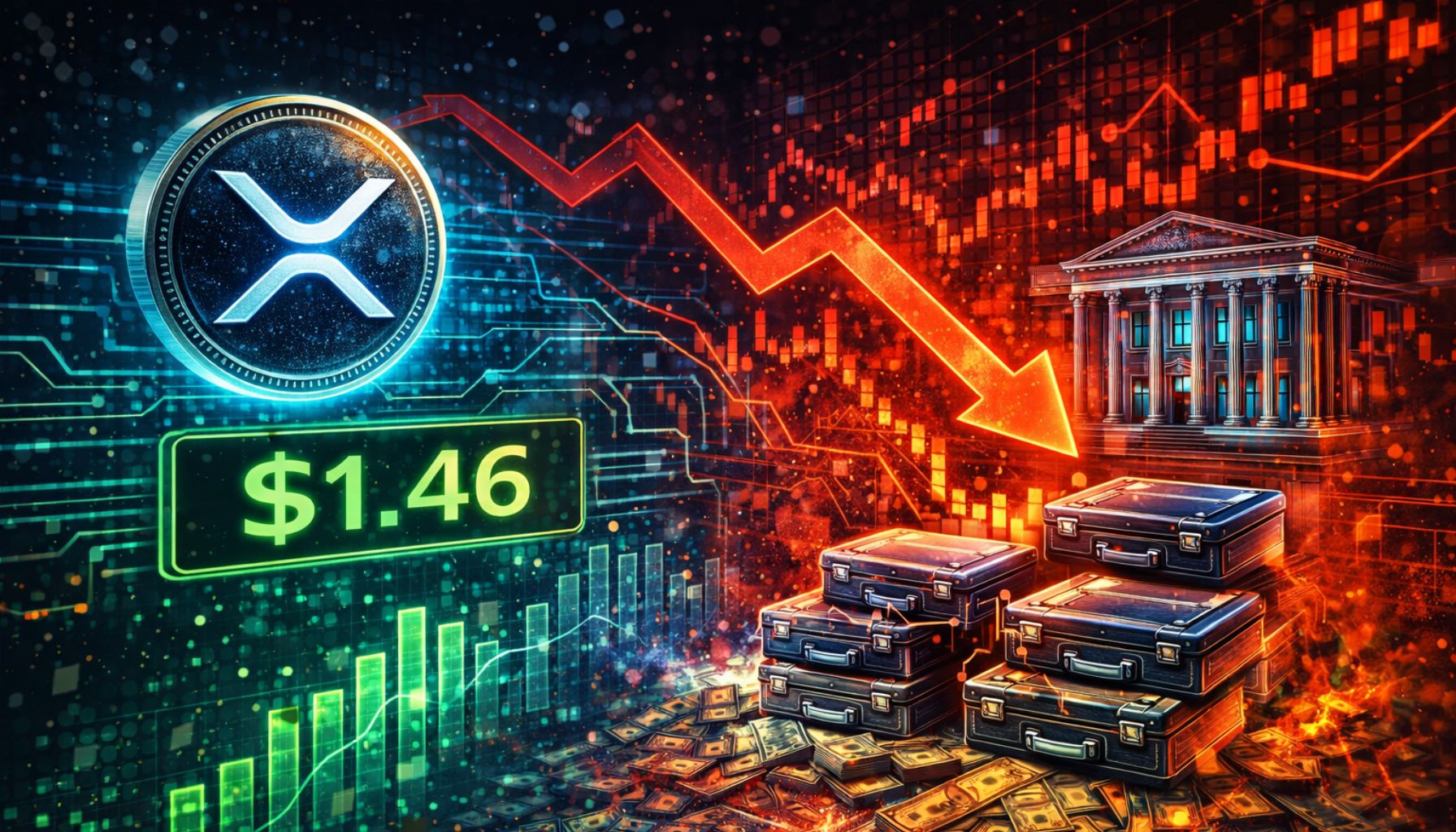 XRP 坚守1.46美元，但机构积累信号疲软