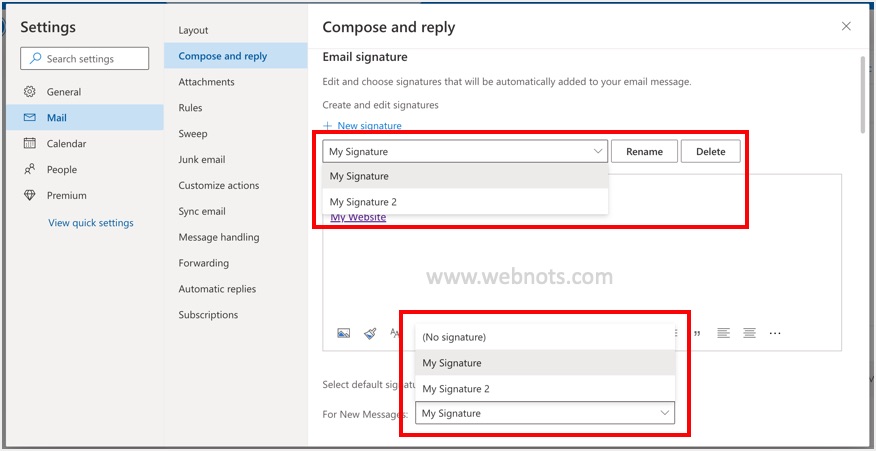 Outlook如何设置签名