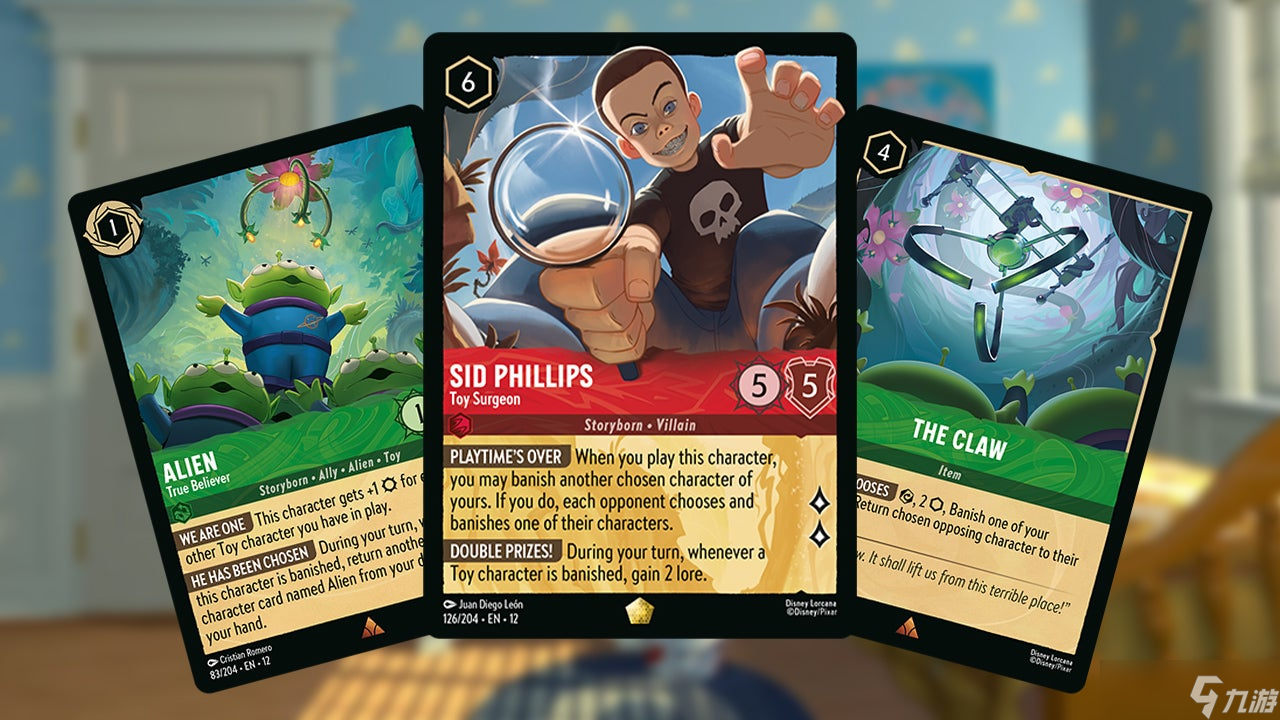 迪士尼 Lorcana Wilds Unknown 特别预告：所有公布内容，包括《玩具总动员》、《勇敢传说》、《超人总动员》、《怪兽电力公司》、《寻梦环游记》和《向前冲》卡牌