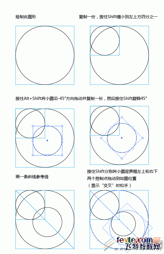 Illustrator绘制创意漂亮的相切圆标志教程