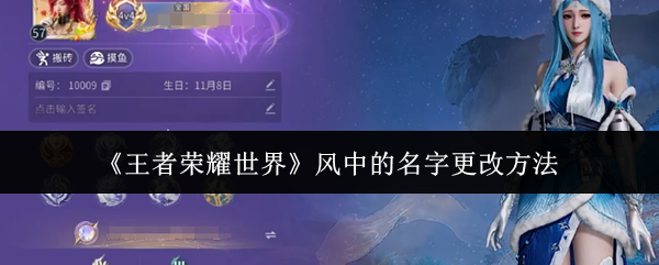 《王者荣耀世界》风中的名字更改方法
