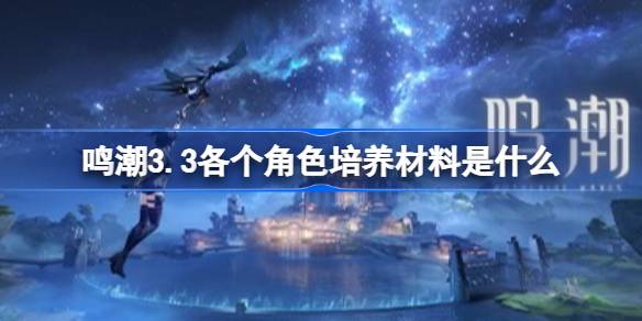 鸣潮3.3版本全角色材料合集一览