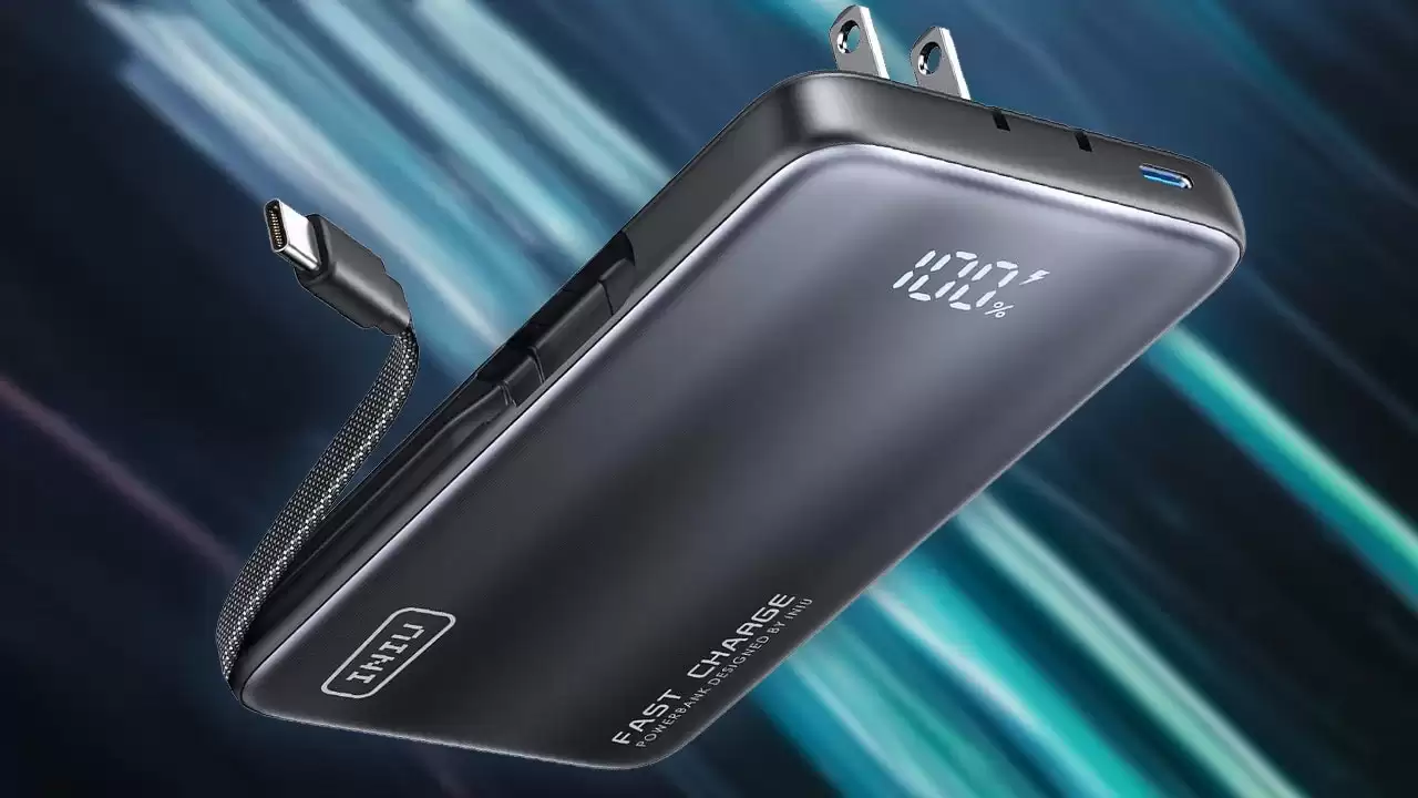 Iniu 10000mAh 45W移动电源限时5.1折：配备AC插头与USB线