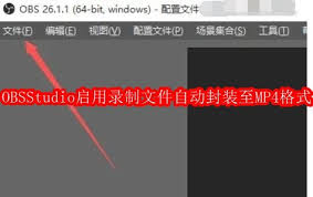 obs怎样实现自动封装mp4格式