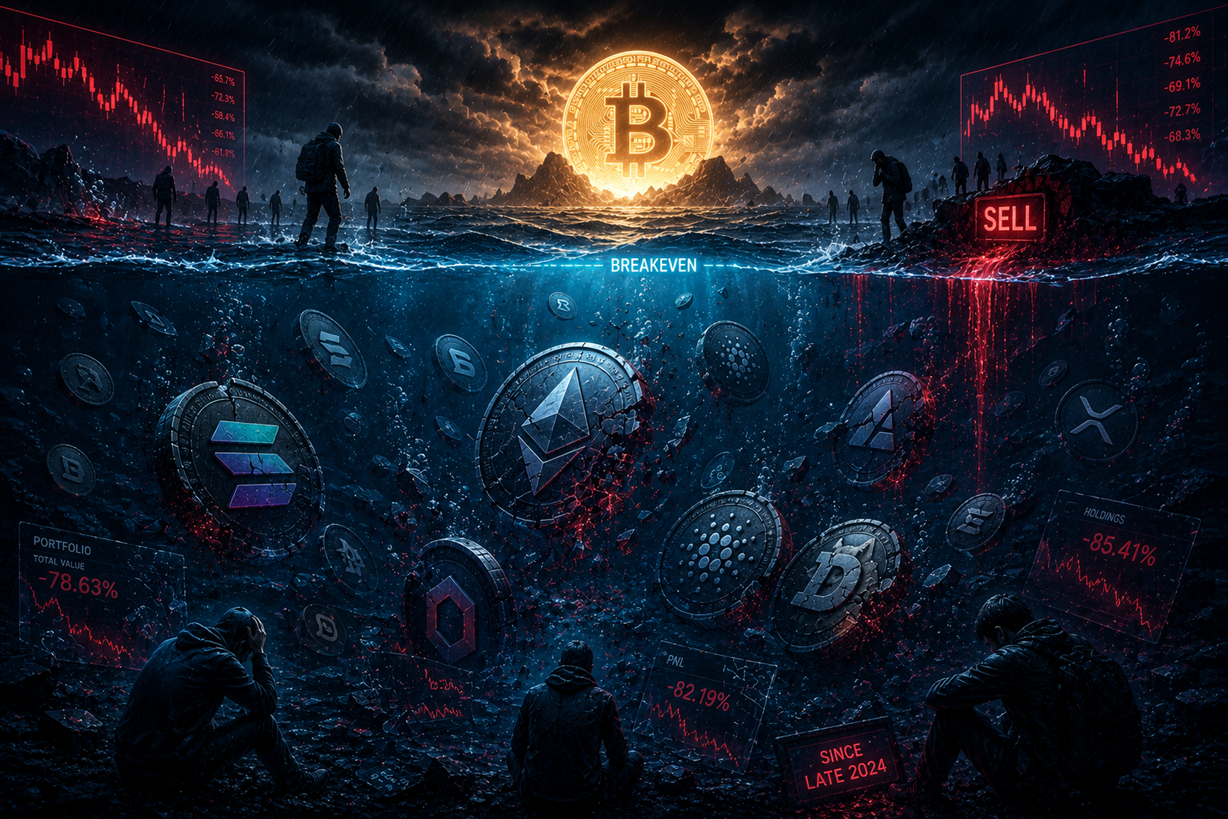 Glassnode称，自2024年以来山寨币持有者持续亏损