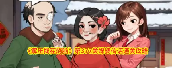 《解压找茬烧脑》第377关媒婆传话通关攻略