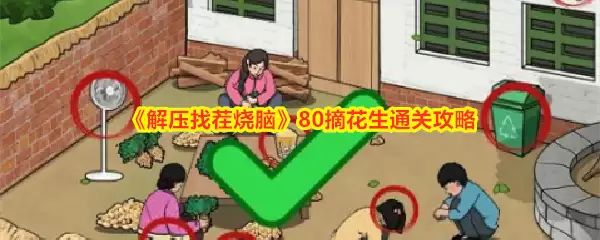 《解压找茬烧脑》80摘花生通关攻略