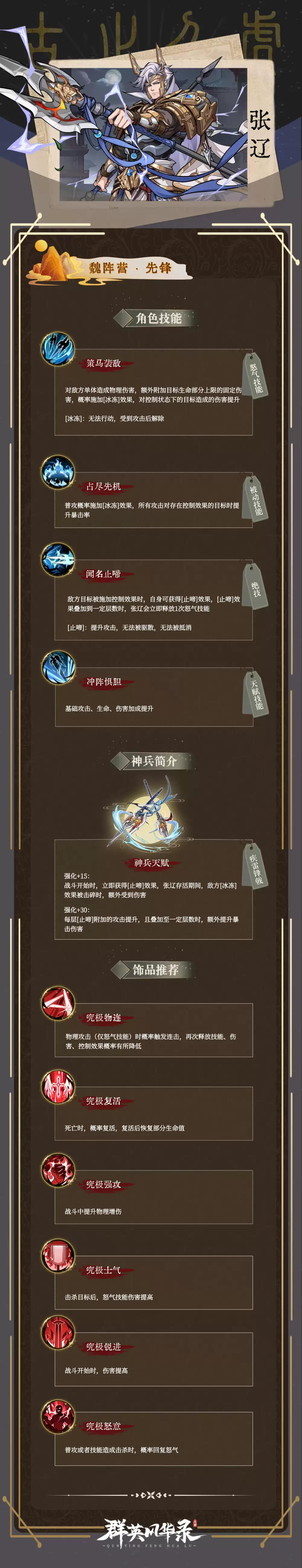 《群英风华录》新登武将巅峰绘卷：张辽