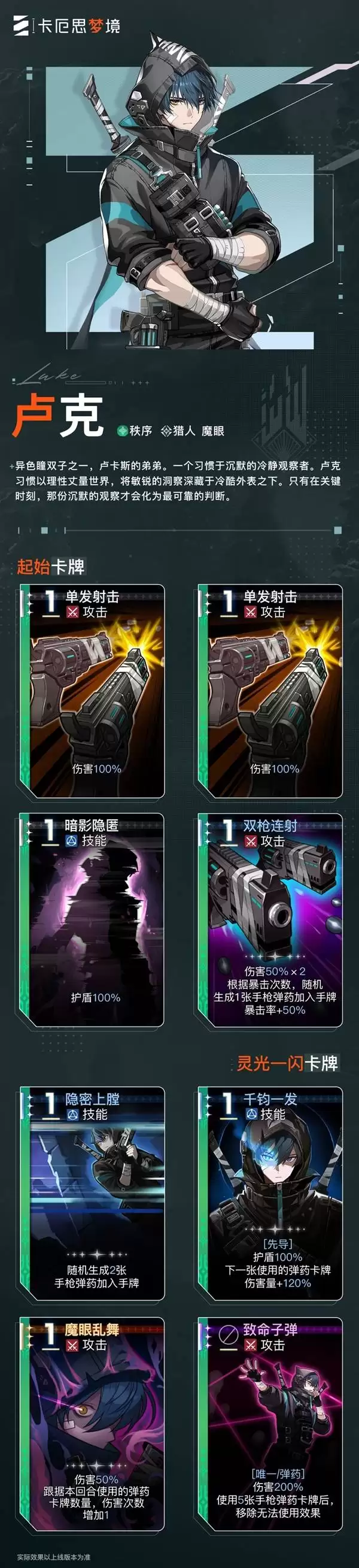 卡厄思梦境卢克卡牌技能详解