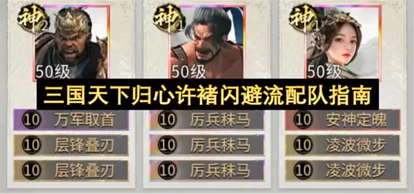 三国天下归心许褚闪避流配队指引