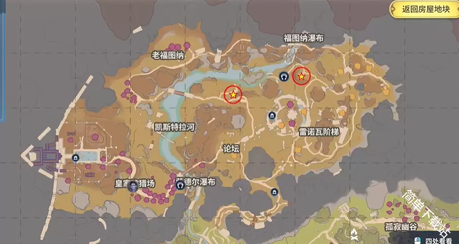 Palia帕利亚10个营地及10个食谱的分布位置