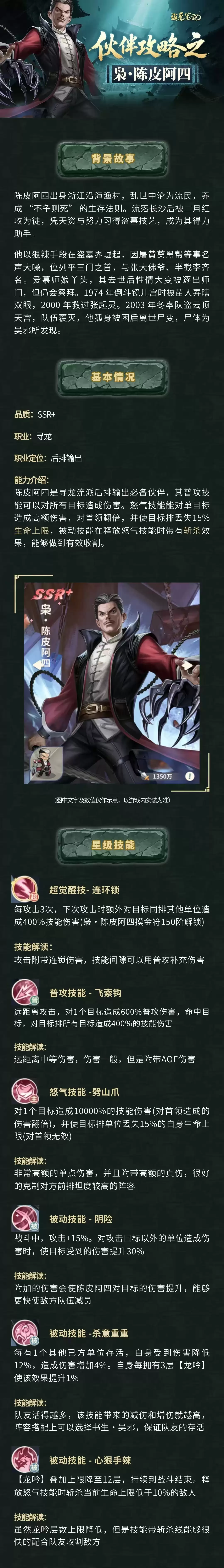 角色档案:枭-陈皮阿四 曾为二月红徒弟