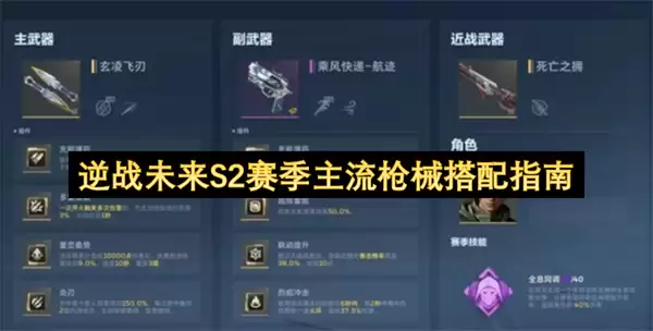 逆战未来S2赛季枪械主流搭配指南