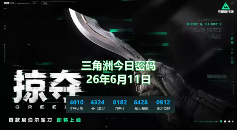 三角洲行动6月11日今日密码是多少：特勤处制造 军需处兑换子弹一览