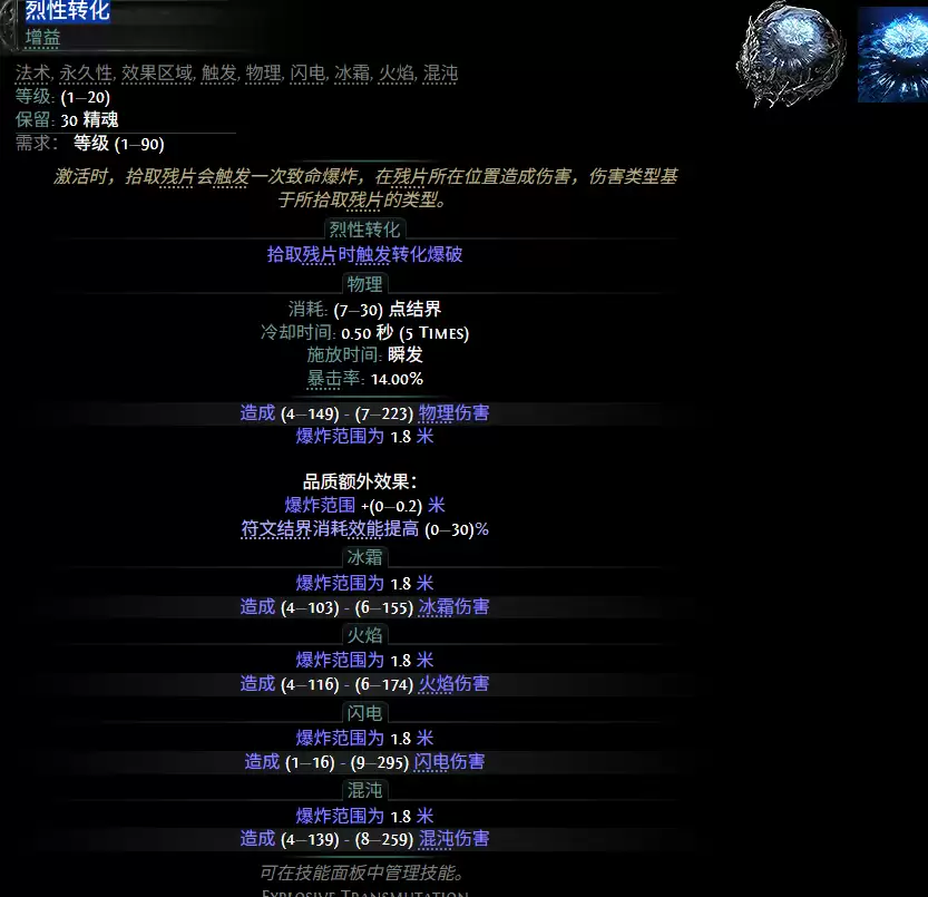 流放之路2 0.5赛季烈性转化配方总览