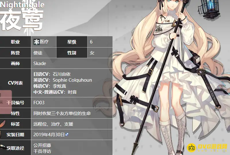 《明日方舟》闪灵与夜莺对比
