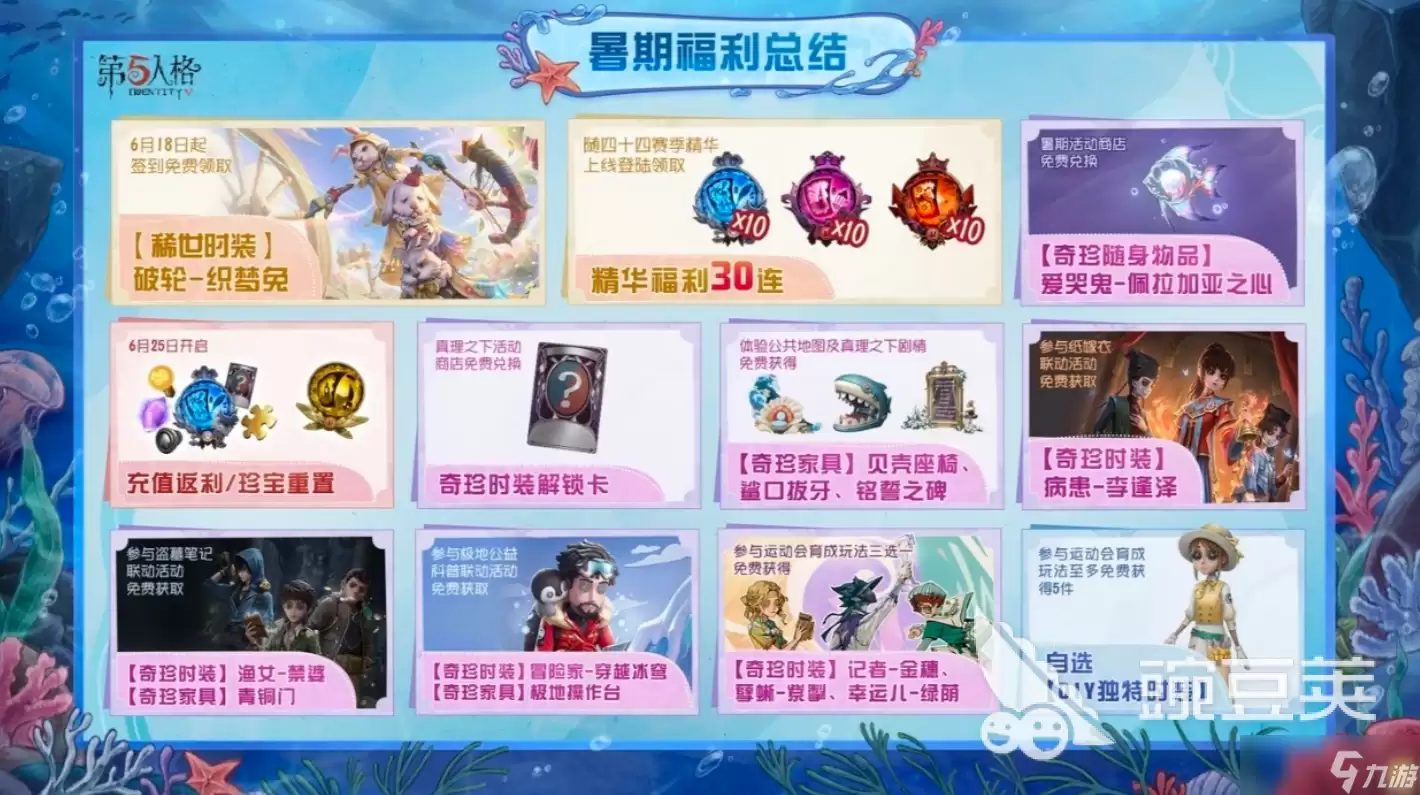 第五人格暑期福利一览 第五人格暑期福利有什么