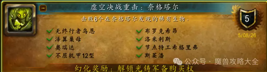 魔兽世界虚空决战重击：奈格塔尔成就攻略