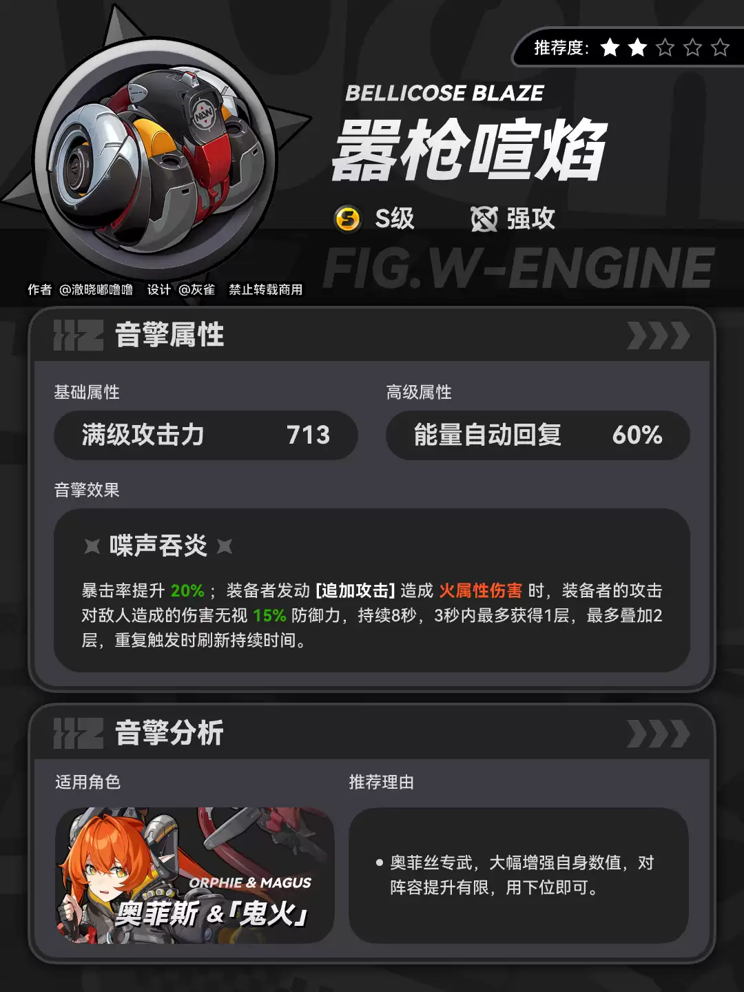绝区零嚣枪喧焰音擎解析