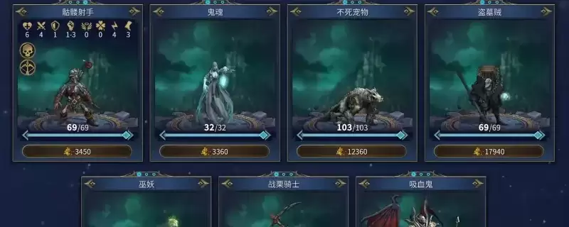 《魔法门之英雄无敌：上古纪元》墓园阵营兵种升级攻略-骷髅射手优先升级