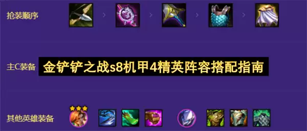 金铲铲之战s8机甲四精英阵容搭配指南