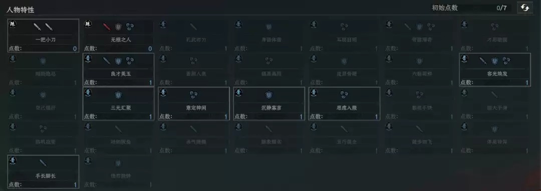 《太吾绘卷:天幕心帷》开局特性选择推荐