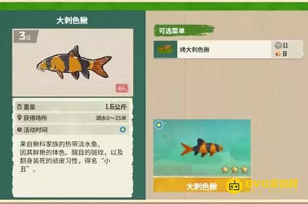 《潜水员戴夫》大刺色鳅在哪钓-丛林DLC大刺色鳅图鉴钓鱼点钓鱼时间方法