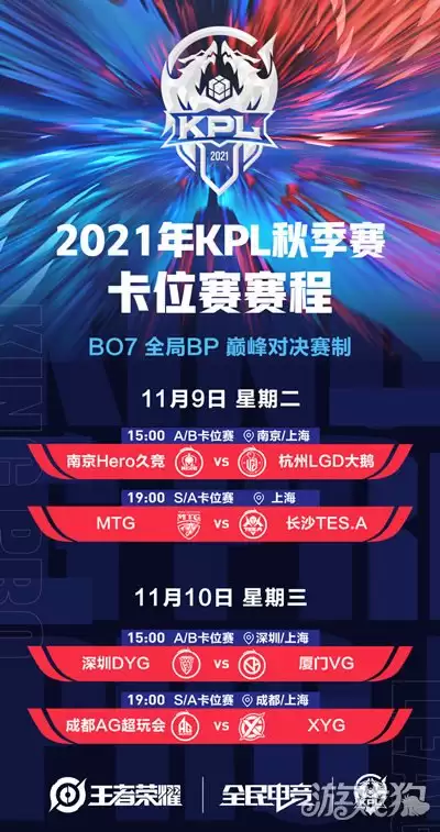 王者荣耀2026年KPL秋季赛卡位赛日程
