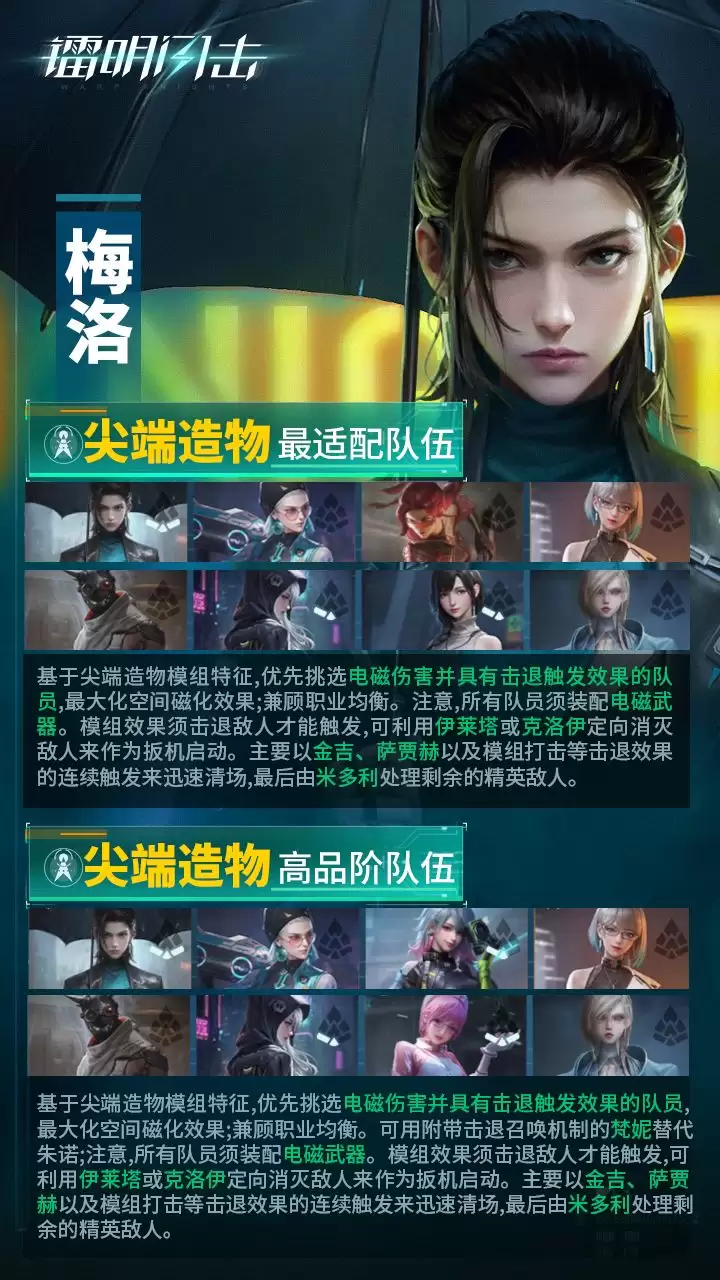 镭明闪击梅洛武器及阵容推荐