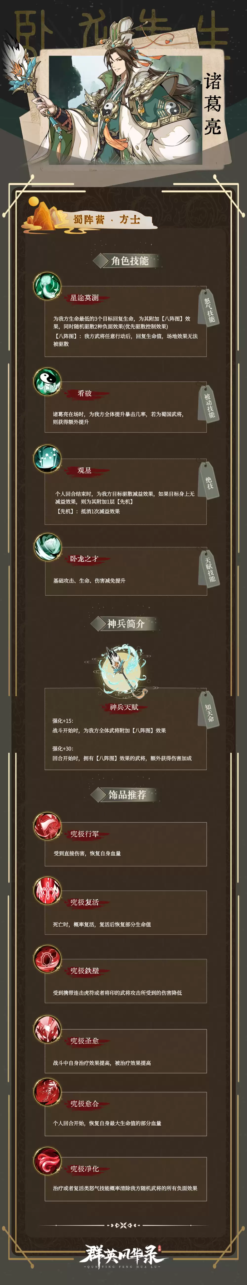 《群英风华录》最新武将攻略：诸葛亮