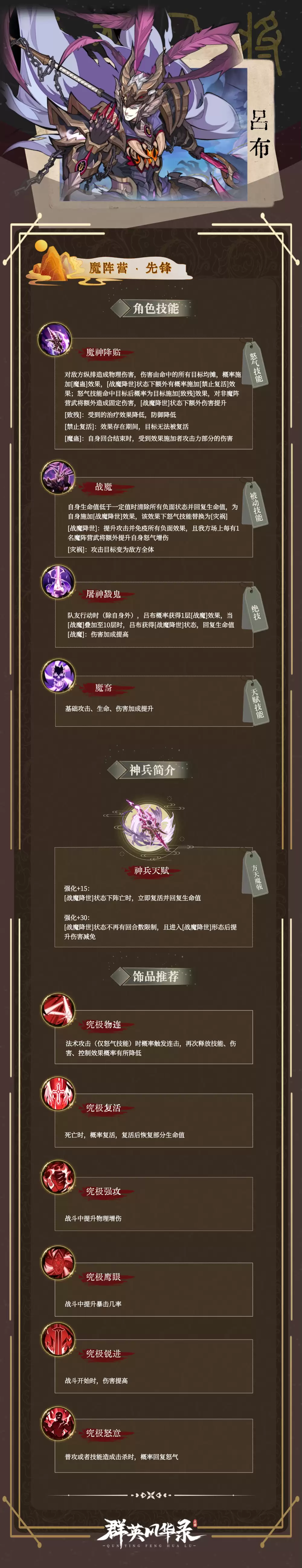 《群英风华录》最新武将攻略：吕布
