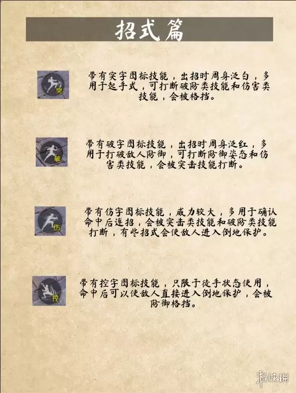 《武侠乂手游》招式克制有哪些 招式克制一览
