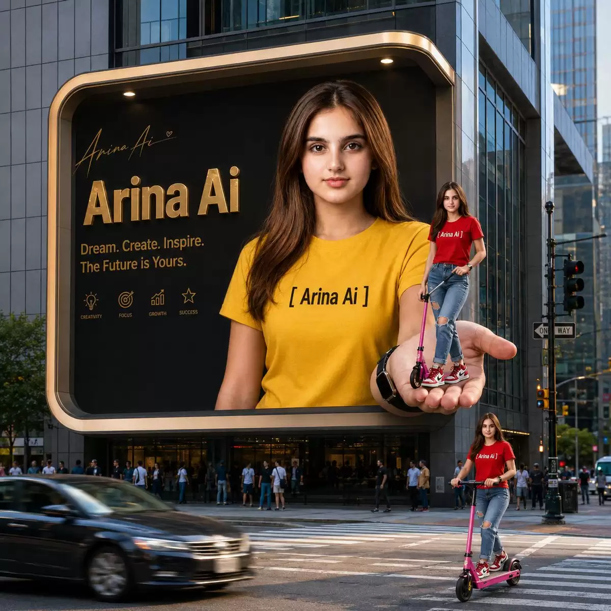 Arina Ai 3D 城市广告牌变形