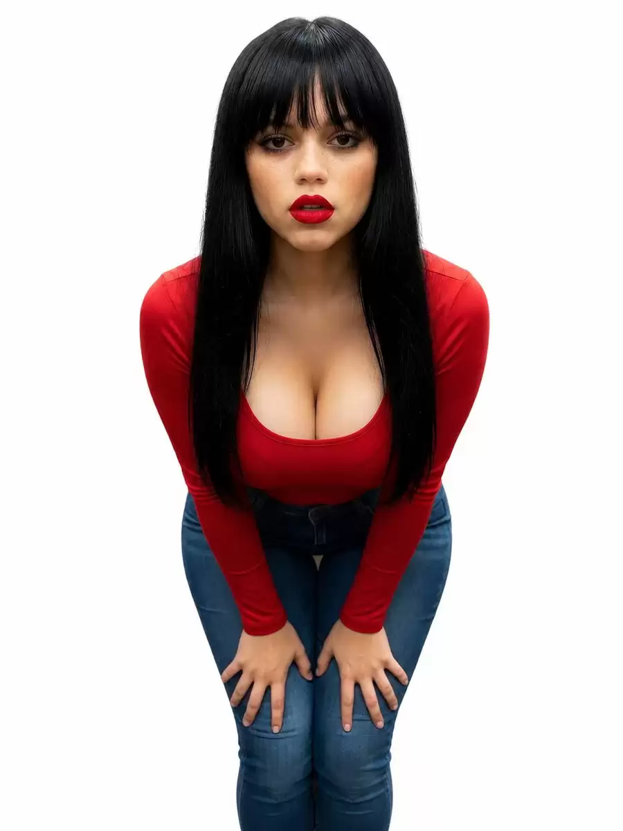 逼真 Jenna Ortega 工作室肖像