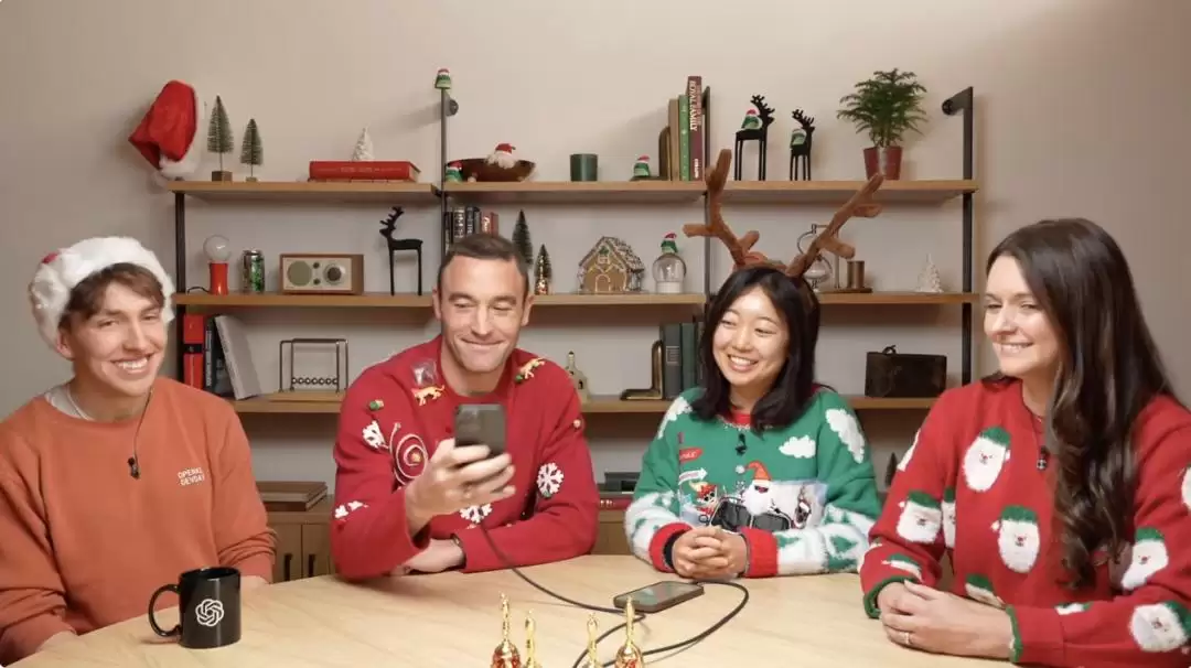 ChatGPT 年底重磅第六弹来了 视频通话和屏幕共享全都有 还有一个圣诞彩蛋
