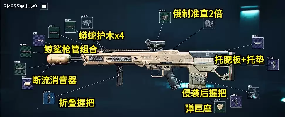 三角洲rm277突击步枪怎么改？s10金枪客1rm277改枪码，最省/最佳改枪方案【rm277改枪码性价比】