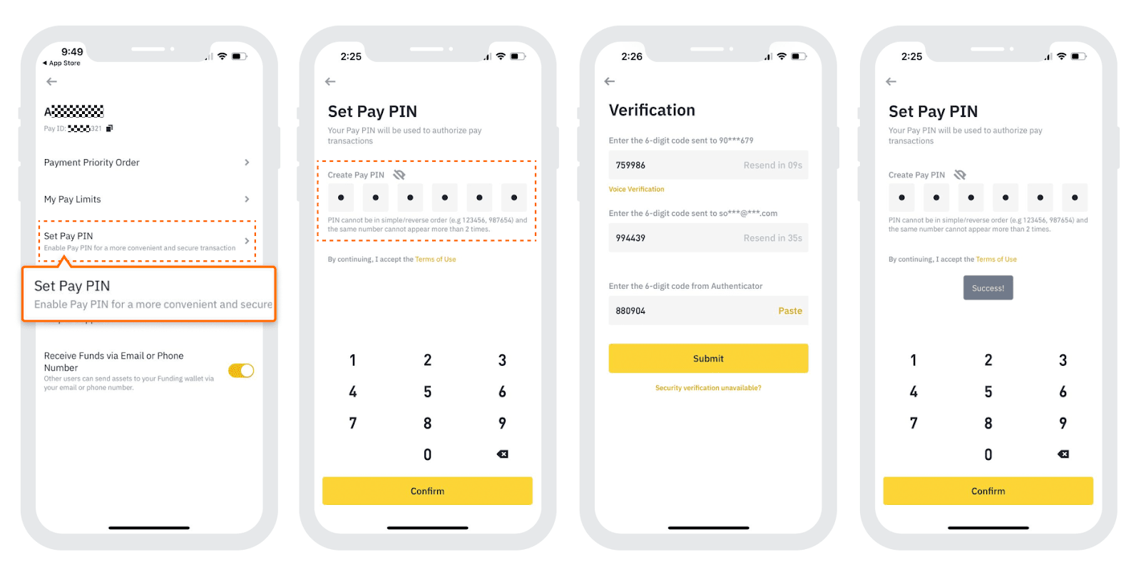 币安安全入口截图，用于提醒新手追踪公告前先保护账号登录和安全设置