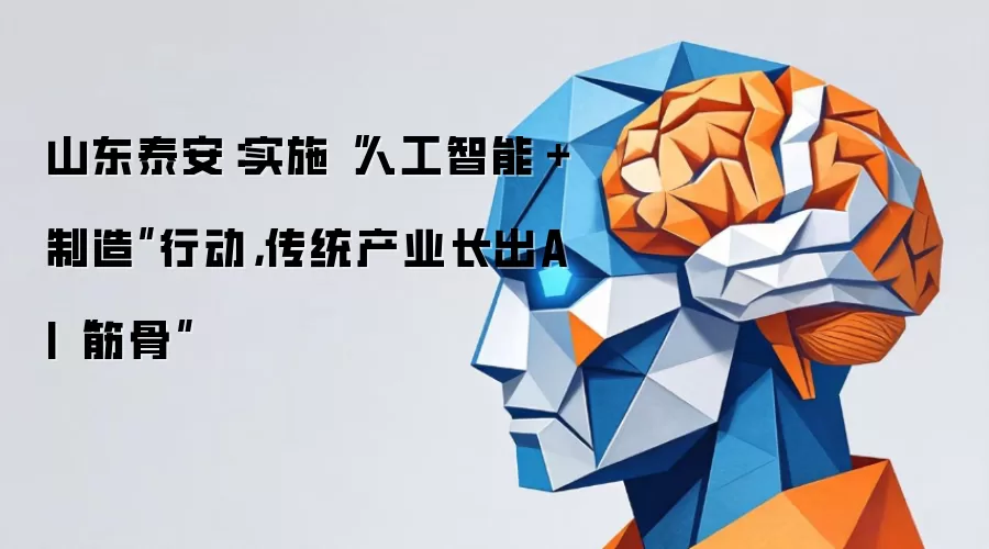 山东泰安：实施“人工智能＋制造”行动：传统产业长出AI“筋骨”