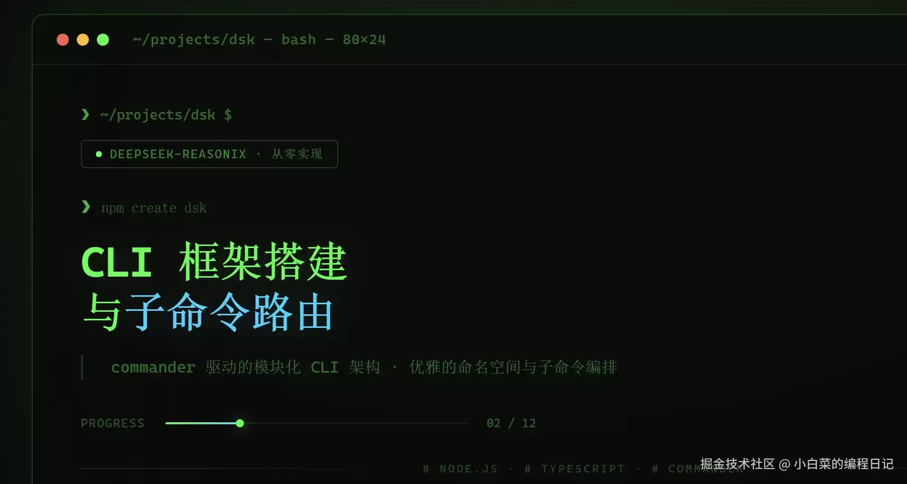 从零开发 Agent CLI（二）：CLI 框架搭建与子命令路由