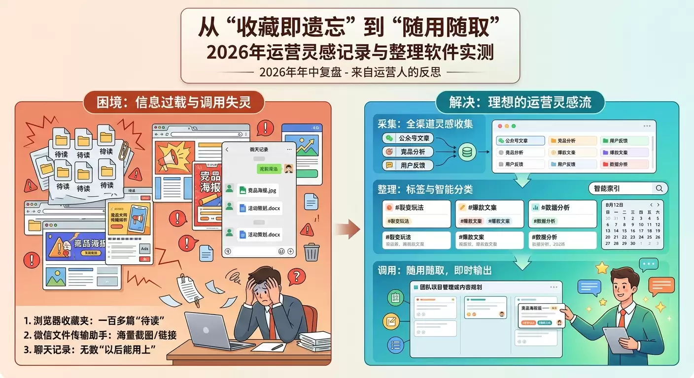 告别收藏夹吃灰：2026年我的运营灵感记录与整理软件迁移手记