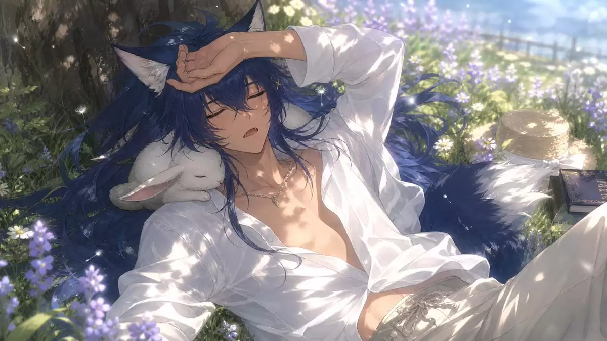 狼少年夏日草地小歇