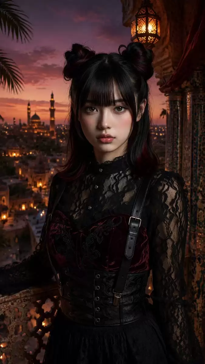 摩尔式黄昏下的哥特少女