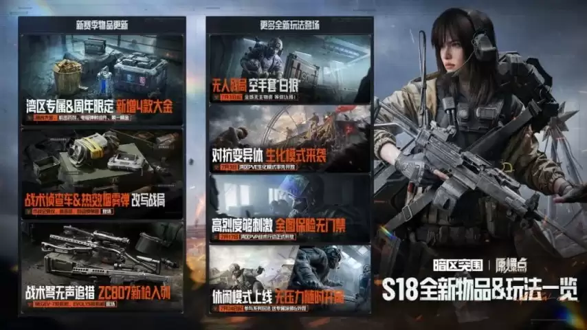 《暗区突围》S18原爆点赛季上线：生化PVE模式开放