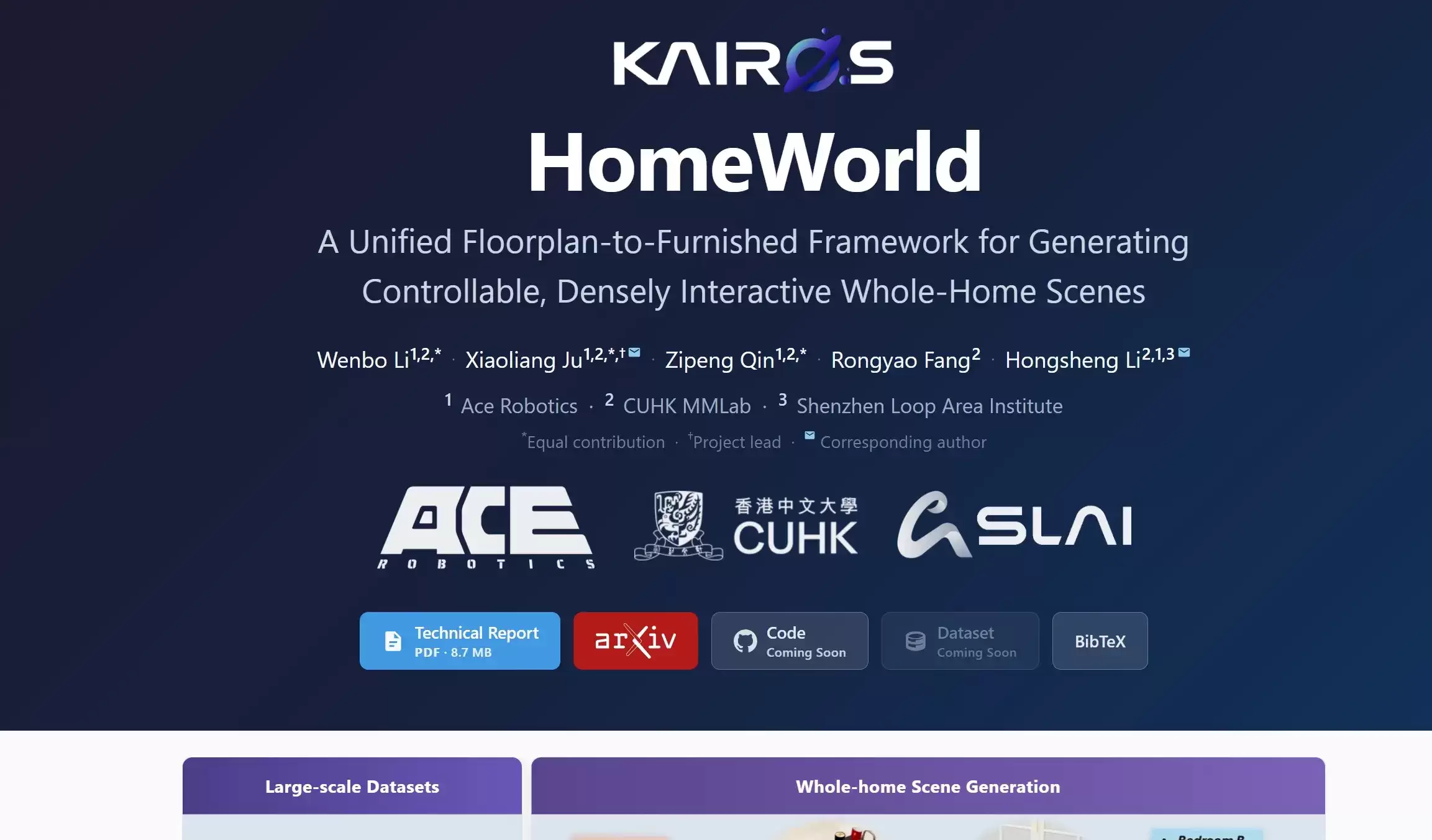 Kairos-HomeWorld — 大晓机器人发布的全屋三维可交互世界模型