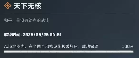 三角洲行动天下无核成就指南