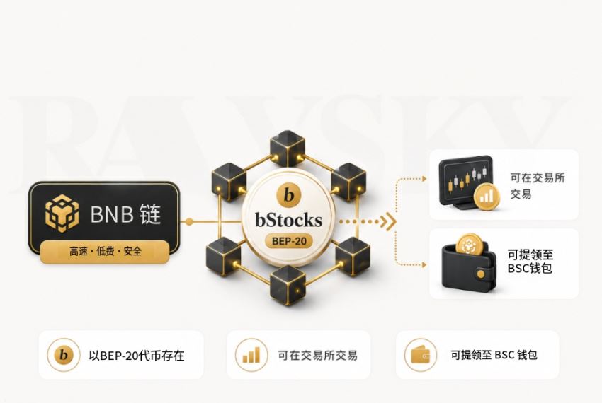 bStocks 的链上形式：BEP-20 代币